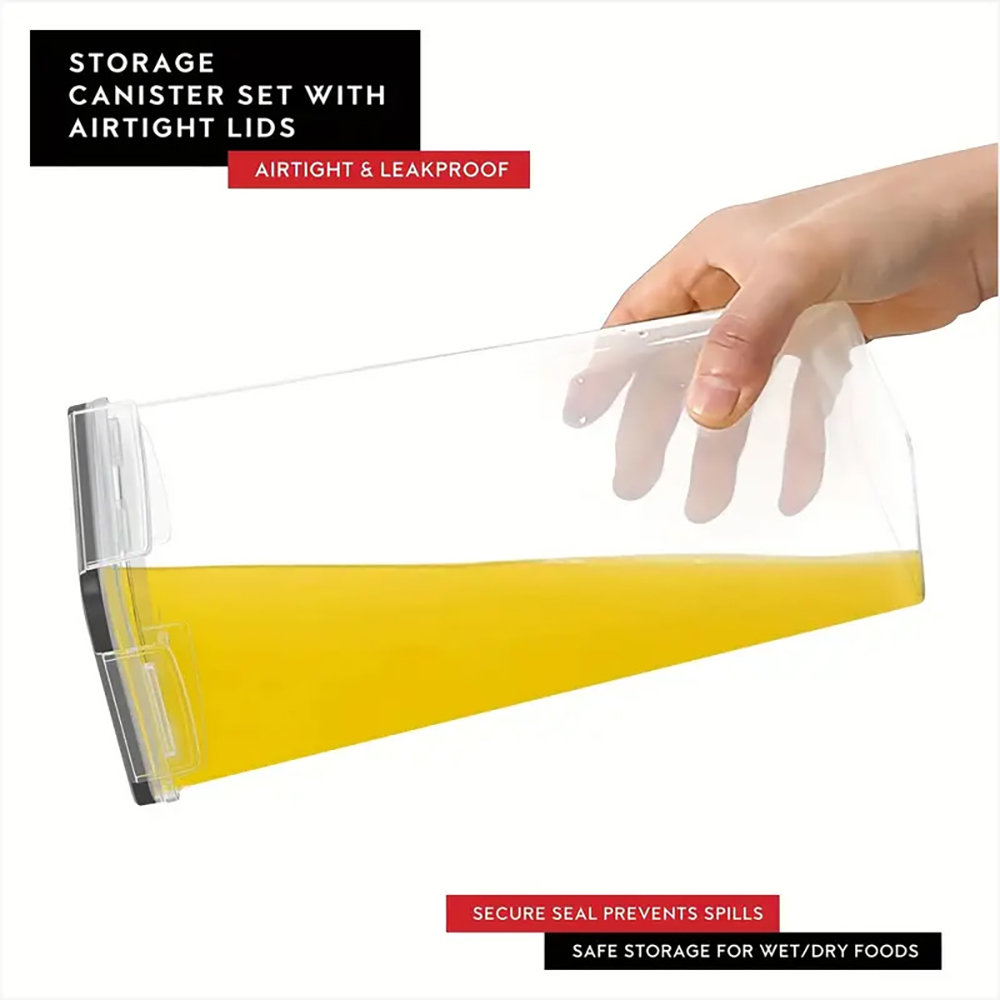 4 Pack Airtight Food Storage Containers With Lids，8L Pasta Containers For Pantry Organization And Storage, BPA Free Kitchen Canisters For Spaghetti, Flour, Sugar And Noodles Come With Free Labels And Marker